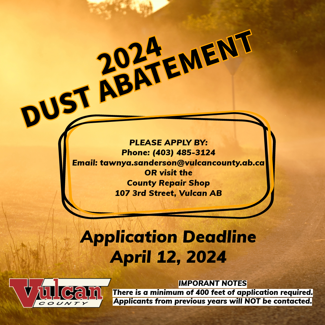 2024 Dust Abatement Applications Open